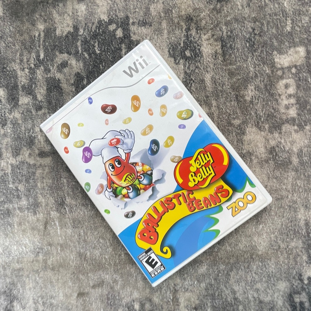 Jelly Belly Ballistic Beans Nintendo Wii Game Complete CIB Zoo Games Authentic